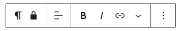 Block Toolbar of a locked Paragraph Block